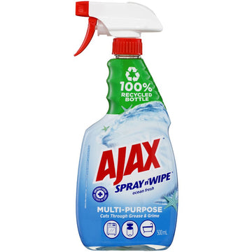 Ajax Spray N Wipe Ocean Fresh Antibacterial Trigger 500ml