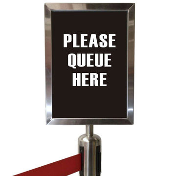 Retractable Barrier Sign Holder A4 size For crowd control