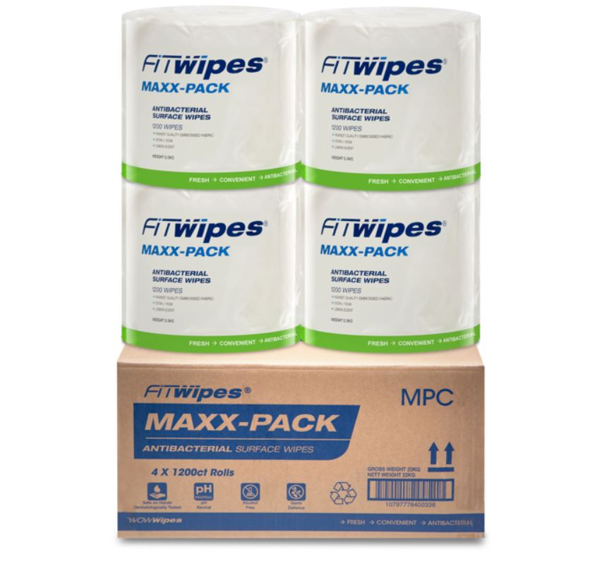 Antibacterial Wipes 'MAXX-PACK' 4 x 1200 Wipes